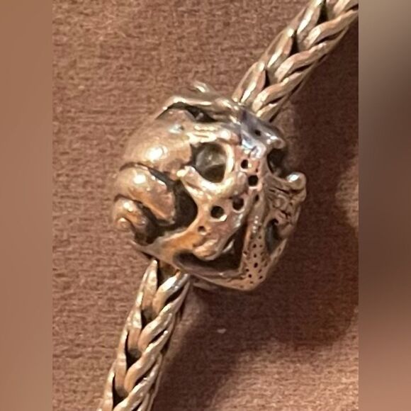 Trollbeads Retired Ocean Bead Charm Silver - Picture 1 of 9